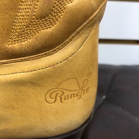 Rancho Western Boots Tan Size 7 ( 25 1/2 EE ) - Picture 5 of 10
